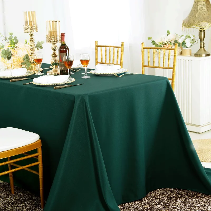 54"x96" Seamless Rectangular Polyester (220 GSM) Tablecloth - Hunter Green/Holly Green (1pc)