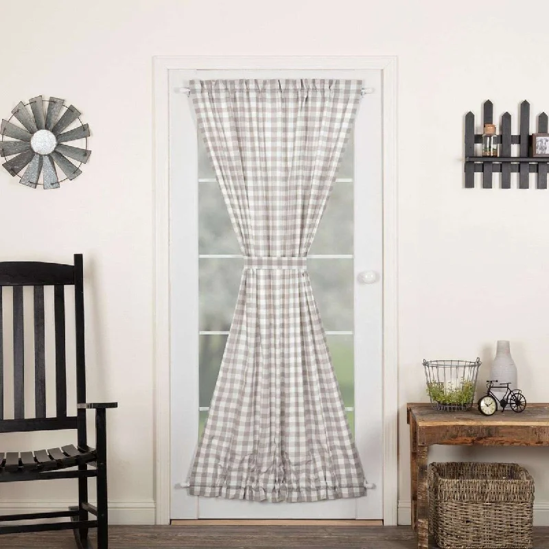 Annie Buffalo Black/Grey/Red/Tan Check Door Panel 72x40 VHC Brands