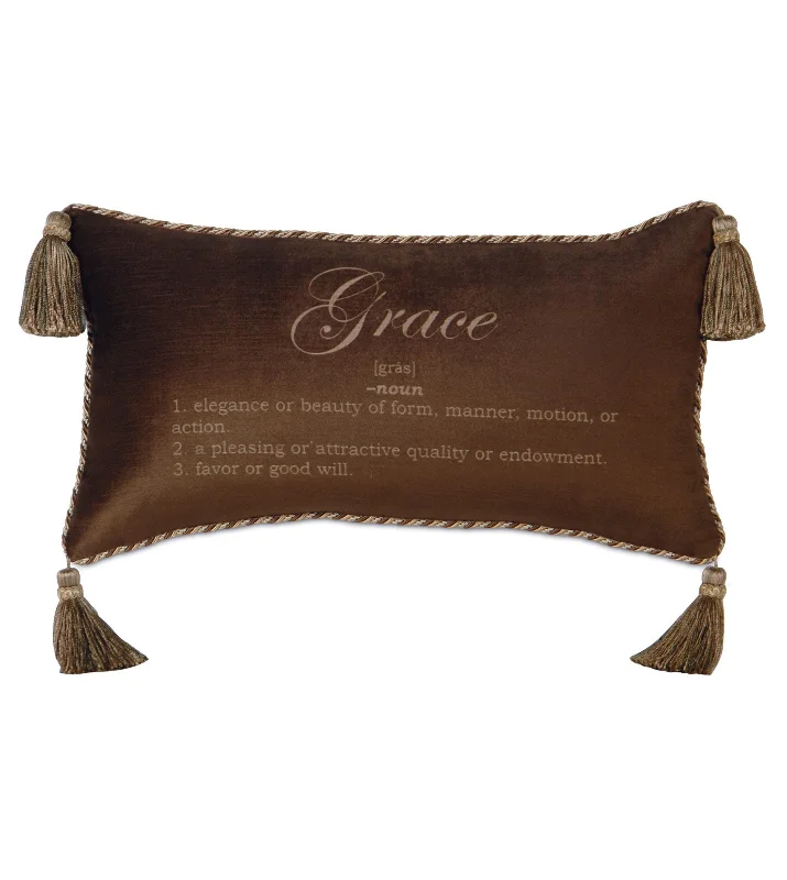 Poised Velvet 'Grace' Lumbar Pillow Cover 15x26