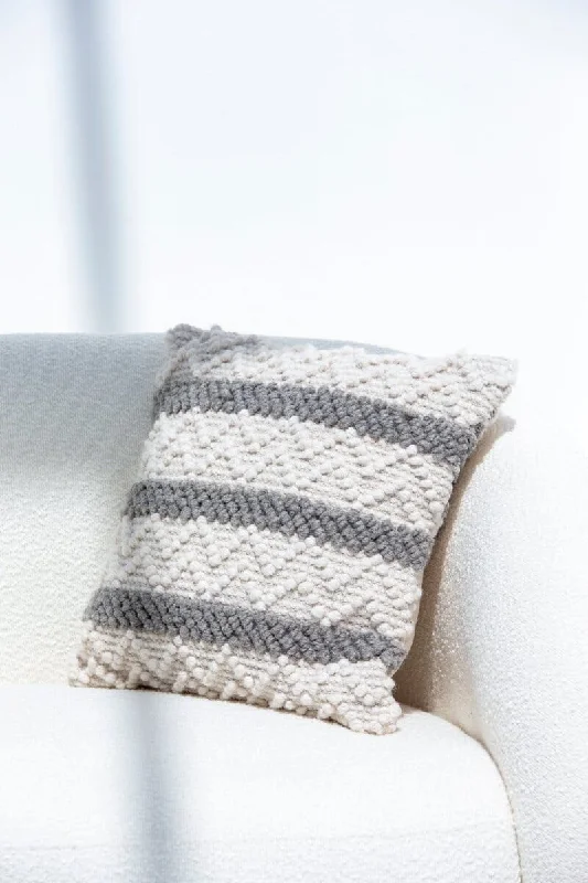 Zigzag Wool & Cotton Cushion With Filler (45x45 CM)