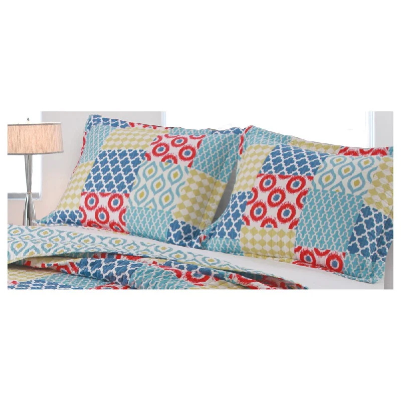 Greenland Home Fashions Kendall Pillow Multi-colored Patchwork Sham Set