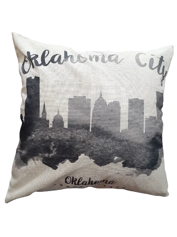 Oklahoma City Skyline Pillow Cover - Limited Edition