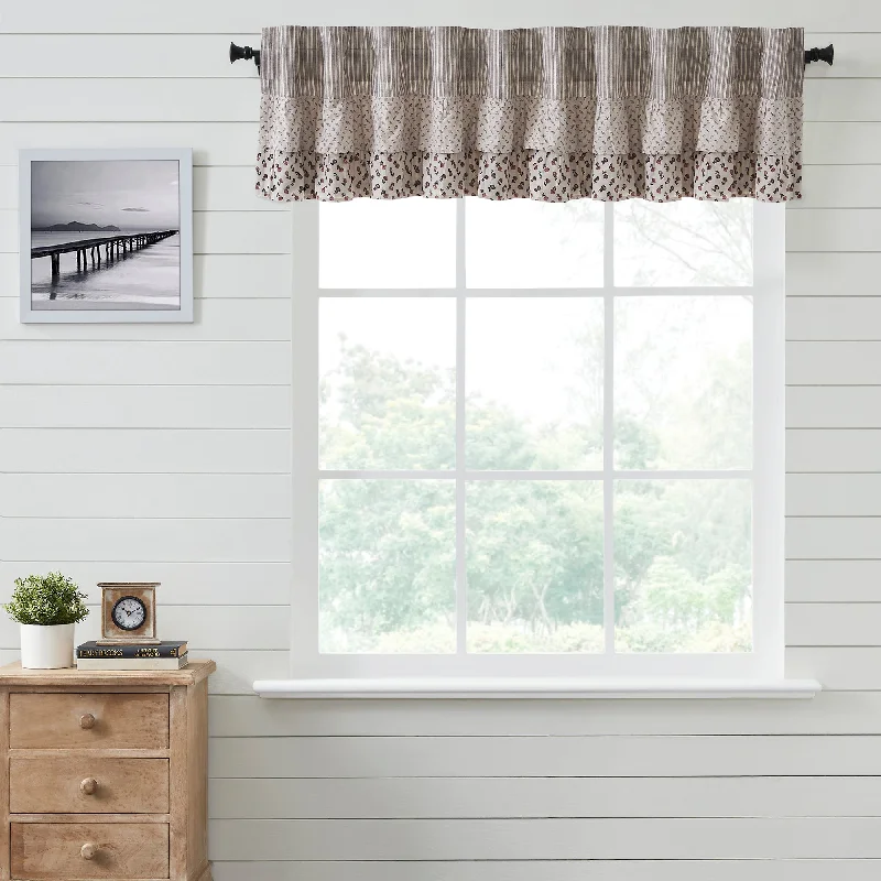 Florette Ruffled Valance Curtain 16x90 VHC Brands