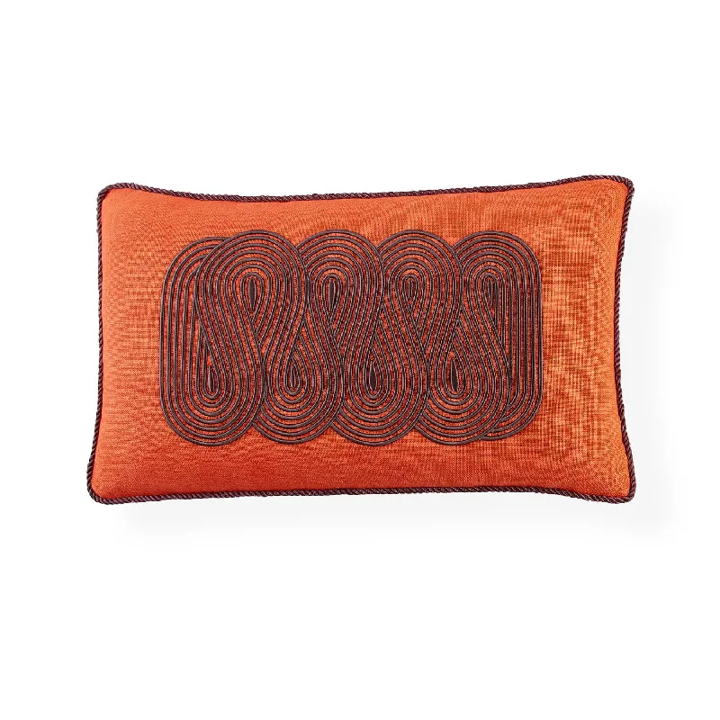 Pompidou Tangerine Path Pillow