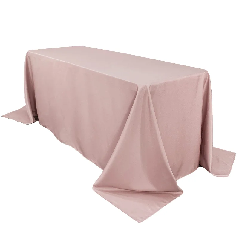 90 x 132 inch Polyester Rectangular Tablecloth Blush