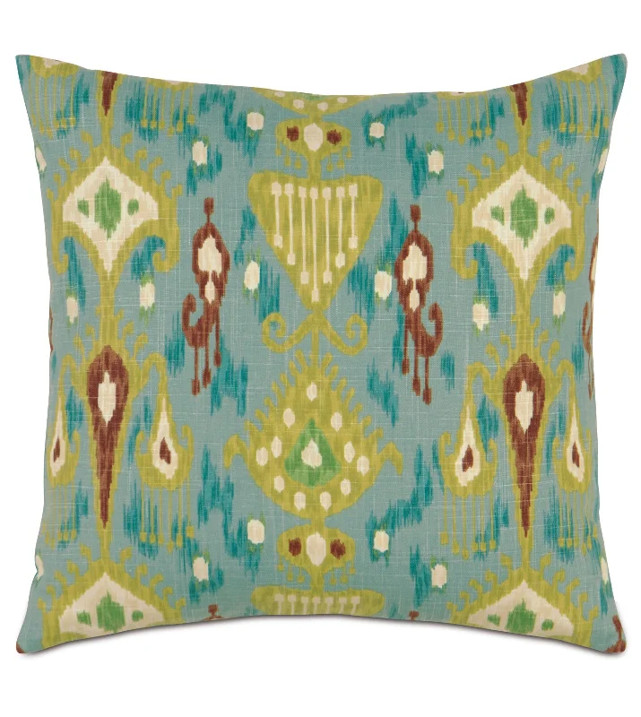 Bohemian Watercolor Print Throw Pillow Cover 20x20