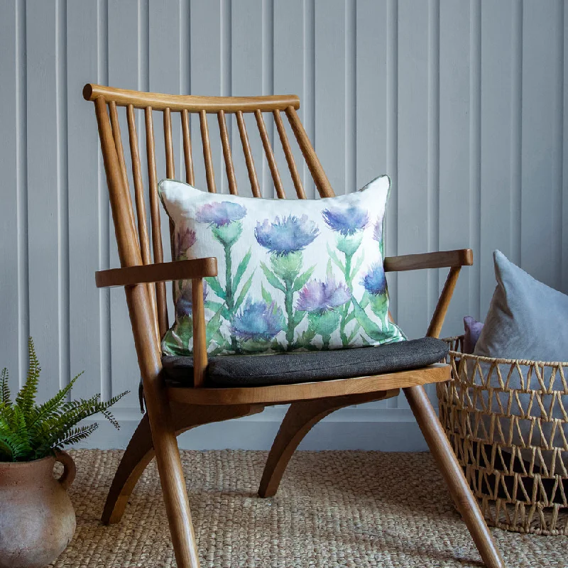 Erskine Printed Wool Cushion Heather Cream