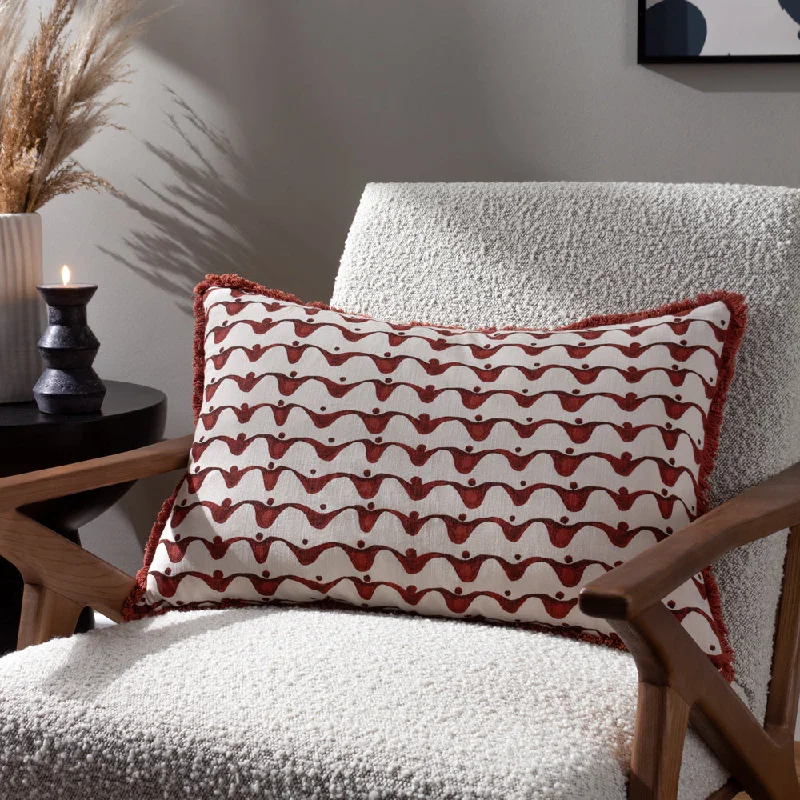 Avery Cushion Chestnut Red