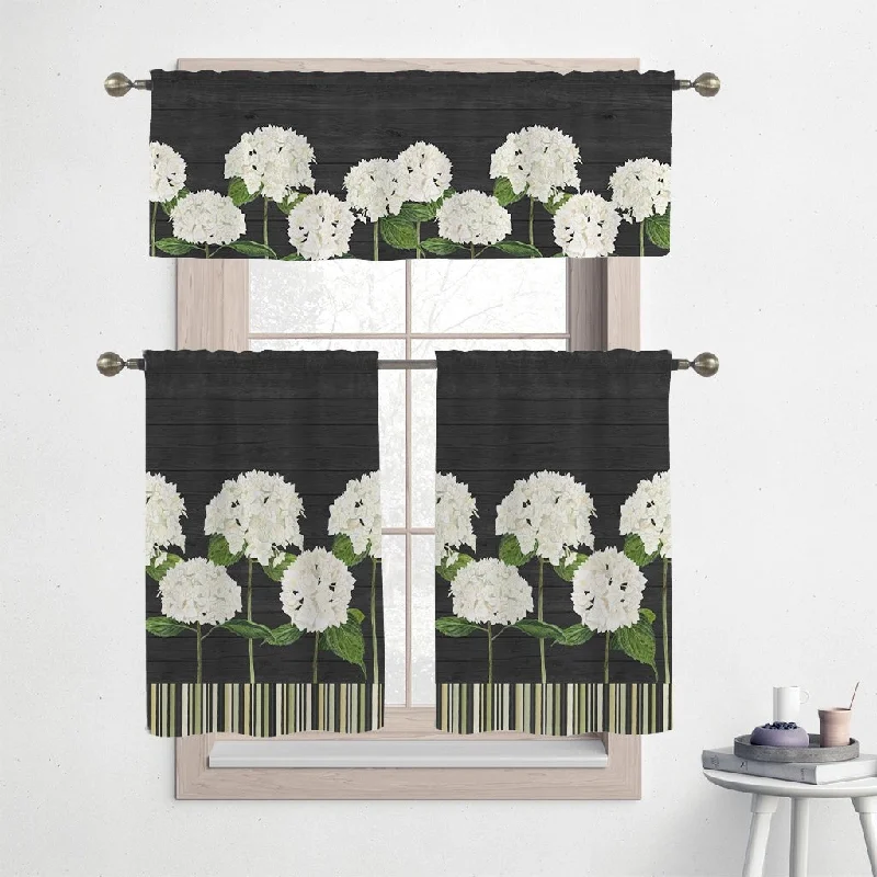 Laural Home Simple Beauty 36" Kitchen Curtain Valance and Tiers Set