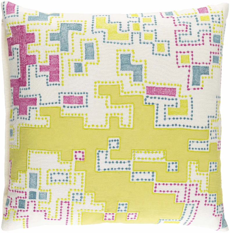 Borth Bright Geometric Pattern Throw Pillow - Clearance