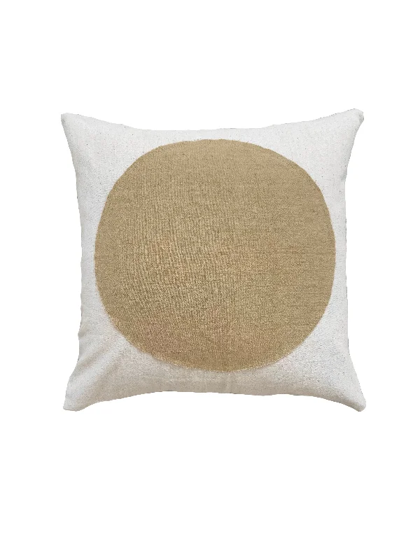 Mustard Moon & White Pillow Cover 18x18in