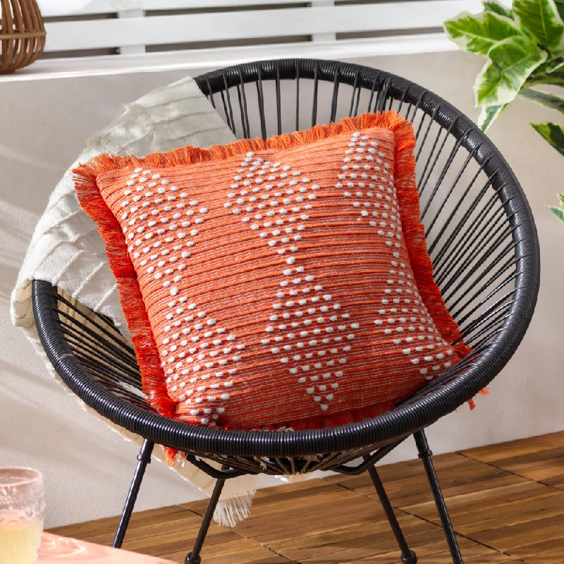 Kadie Outdoor/Indoor Woven Cushion Orange