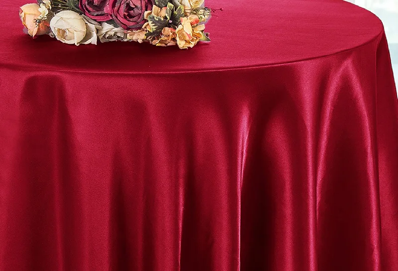 108" Seamless Round Satin Tablecloth - Apple Red (1pc)