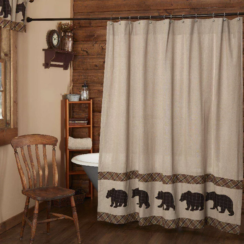 Wyatt Bear Shower Curtain 72"x72"