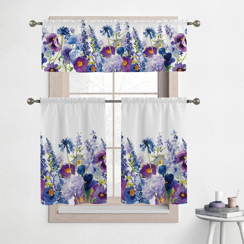 Laural Home Woodland Forest 36" Kitchen Curtain Valance and Tiers Set