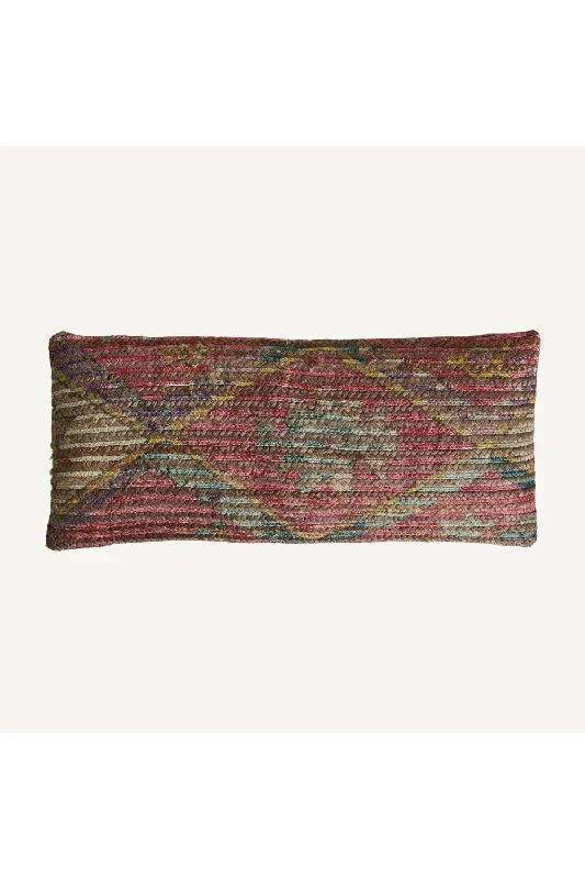 Embroidered Jute Rectangular Cushion | Vical Home Myla