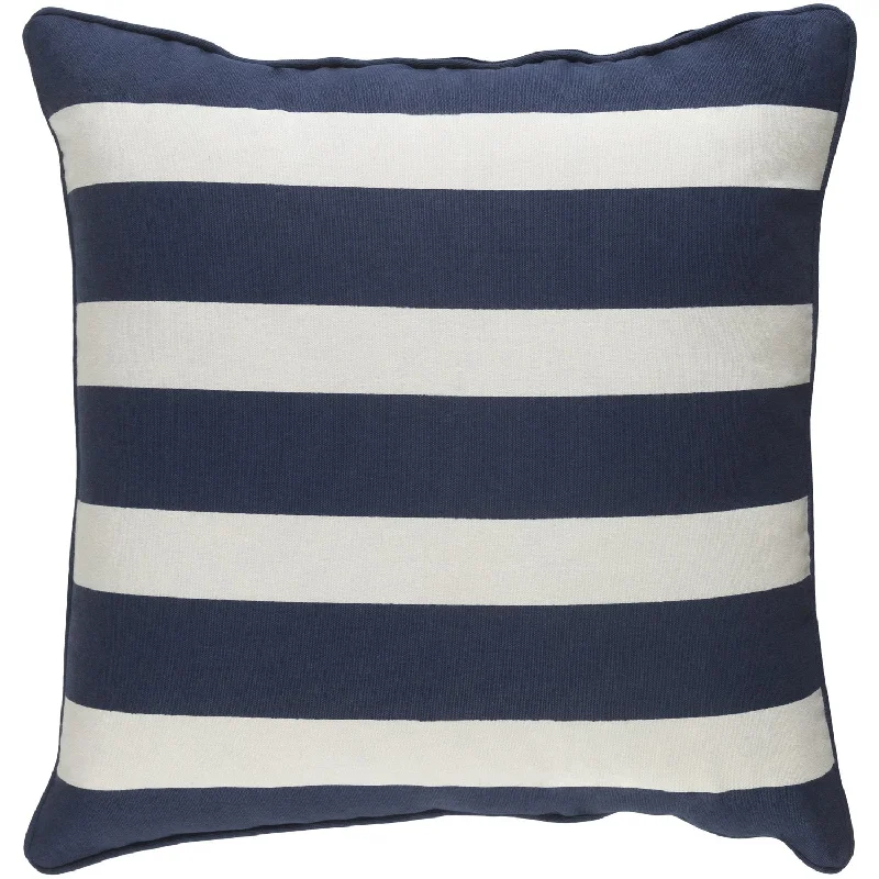 Glyph 18" x 18" Cotton Cushion in Navy and Ivory Shade