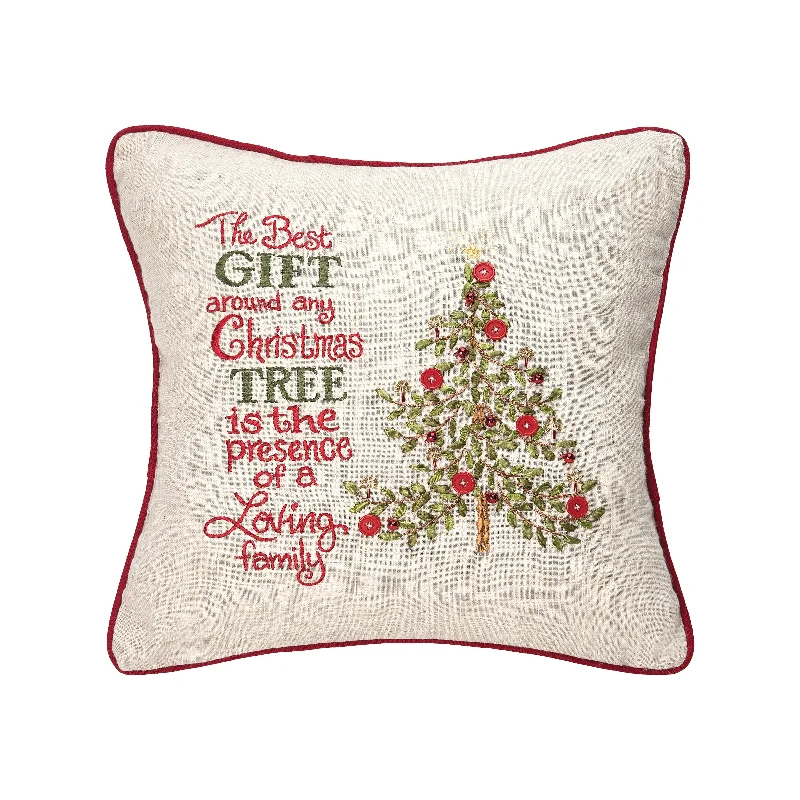 Merry Poinsettia Gift Pillow