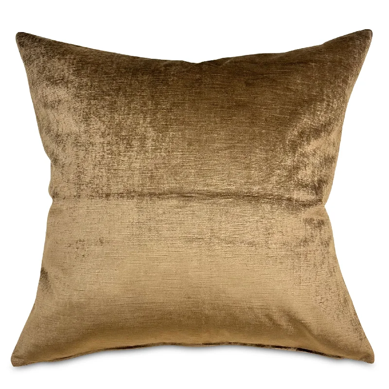 Bronze Glam Velvet Throw Pillow Cover 24x24