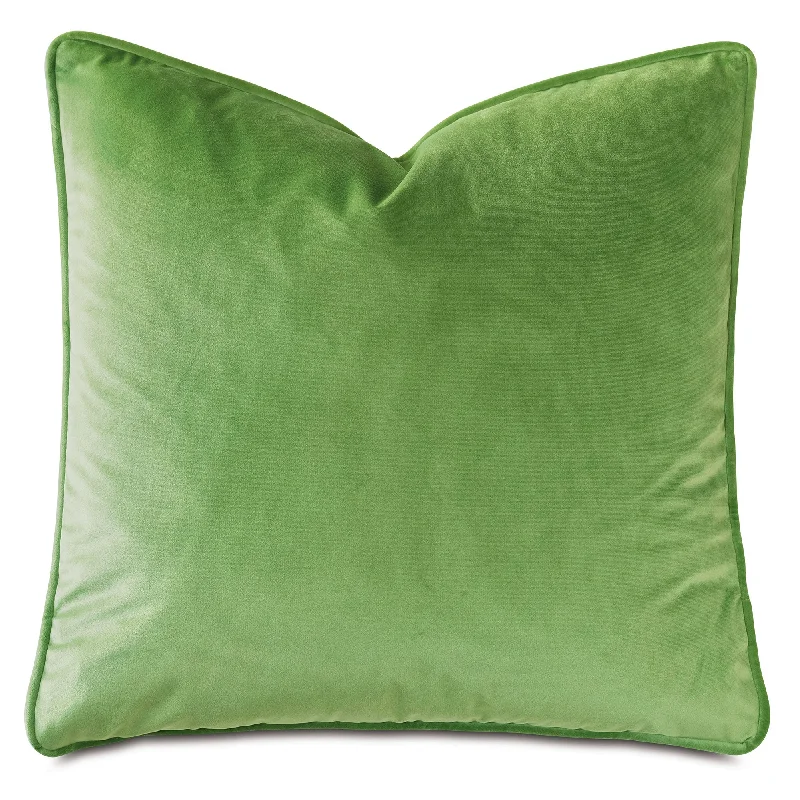 Vesper Velvet Throw Pillow Cover 20x20 in Green