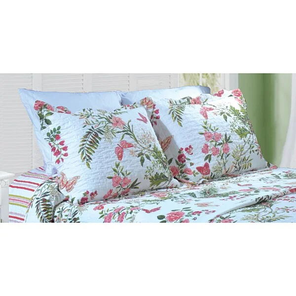 Greenland Home Fashions Secret Garden Quilted King-size Pillow Shams (Set of 2)