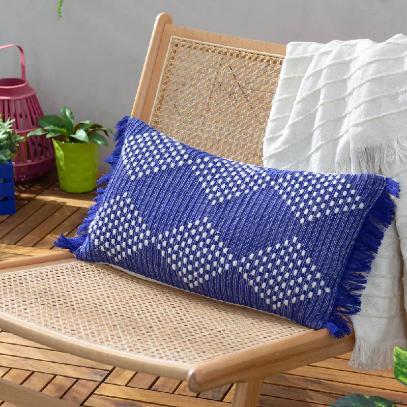 Kadie Outdoor/Indoor Woven Cushion Cobalt