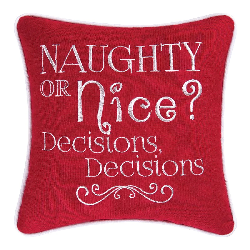 Naughty Or Nice? Decorative Pillow