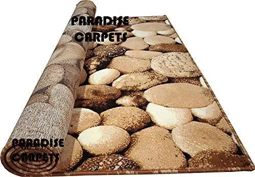 Paradise Carpet Creation Embossed 0.5 Inch 5D Digital Stone Velvet Touch Emboss Carpet for Living Room, Home and Hall (6 x 8 ft, Gold, Multicolour)