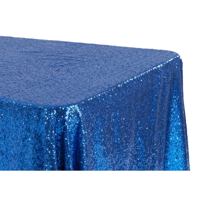 Glitz Sequin 90"x156" Rectangular Tablecloth - Royal Blue