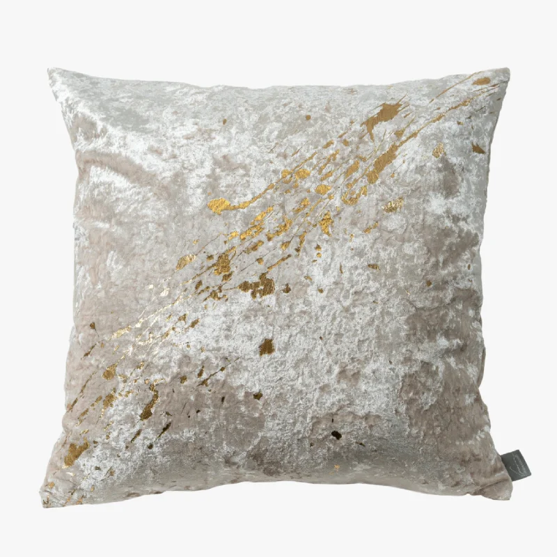 Creme Gold Crushed Velvet Constellation Pillows