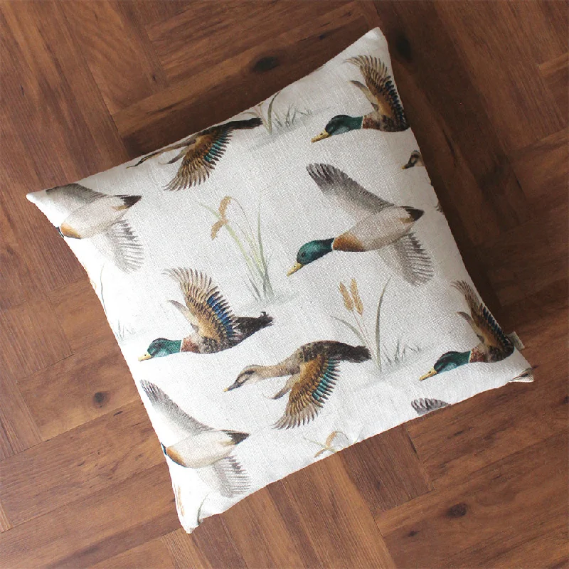 Country Duck Pond Cushion Seafoam