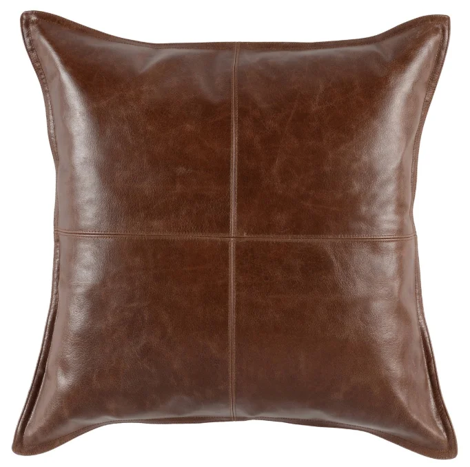 Leather Kona Brown Pillow