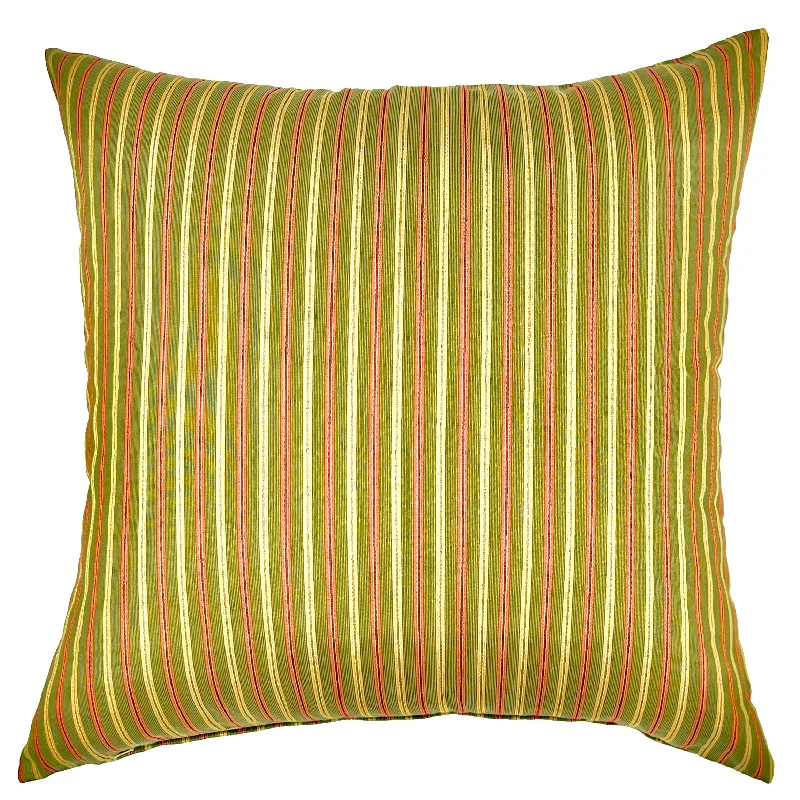 Moss Green Traditional Stripe Throw Pillow Cover 22x22