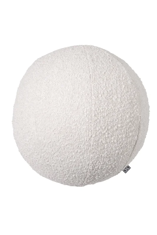 Boucle Cream Ball Shaped Pillow | Eichholtz Palla L