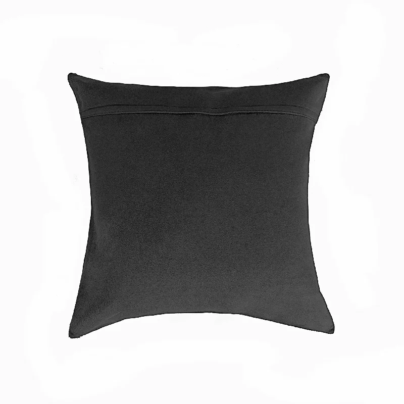 18 X 18 Gray Cowhide Throw Pillow