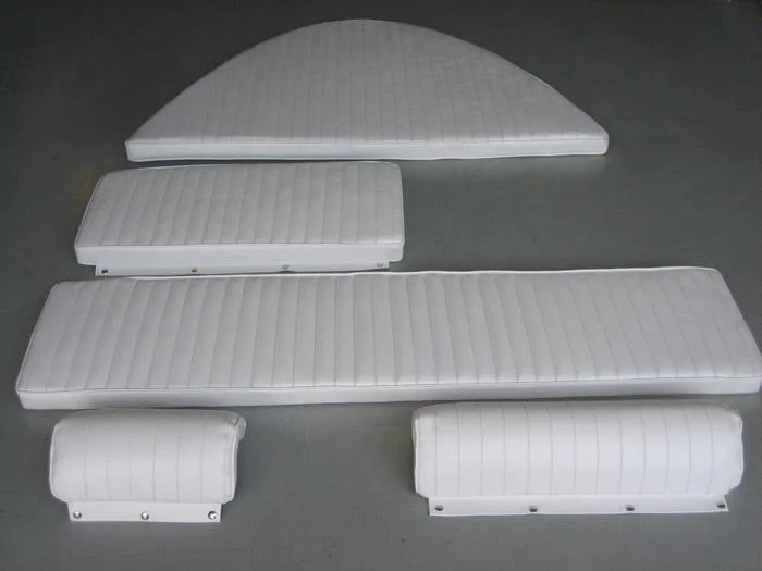 Boston Whaler 130 Sport Complete Cushion Set - Fits 130 Sport Models 2000-2006 (Bright White)