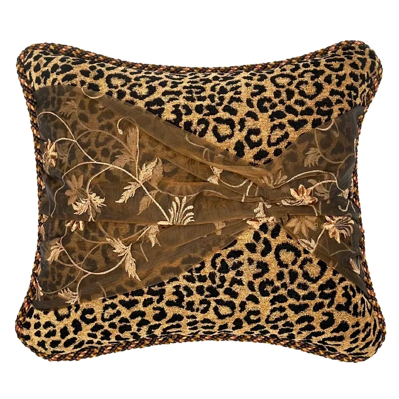 Dorian Leopard Lumbar Pillow Cover 15x18