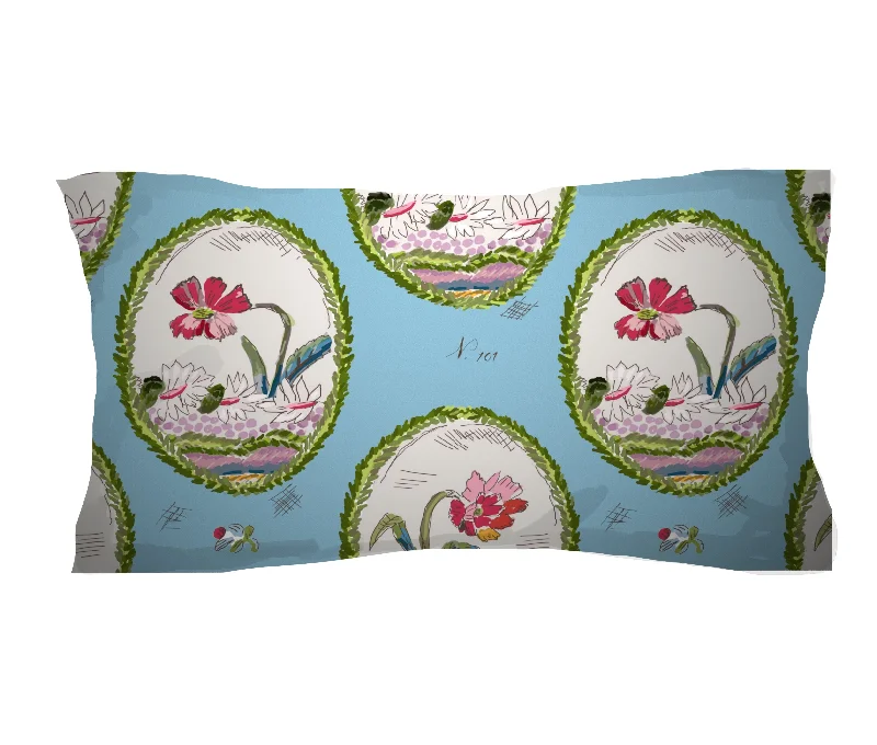 Dana Gibson Botany in Blue Jumbo Lumbar