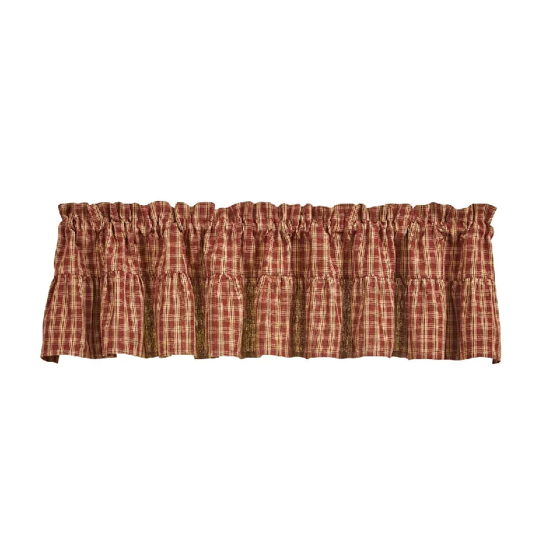 Wine-Ruffle Valance 72 x 14 inch