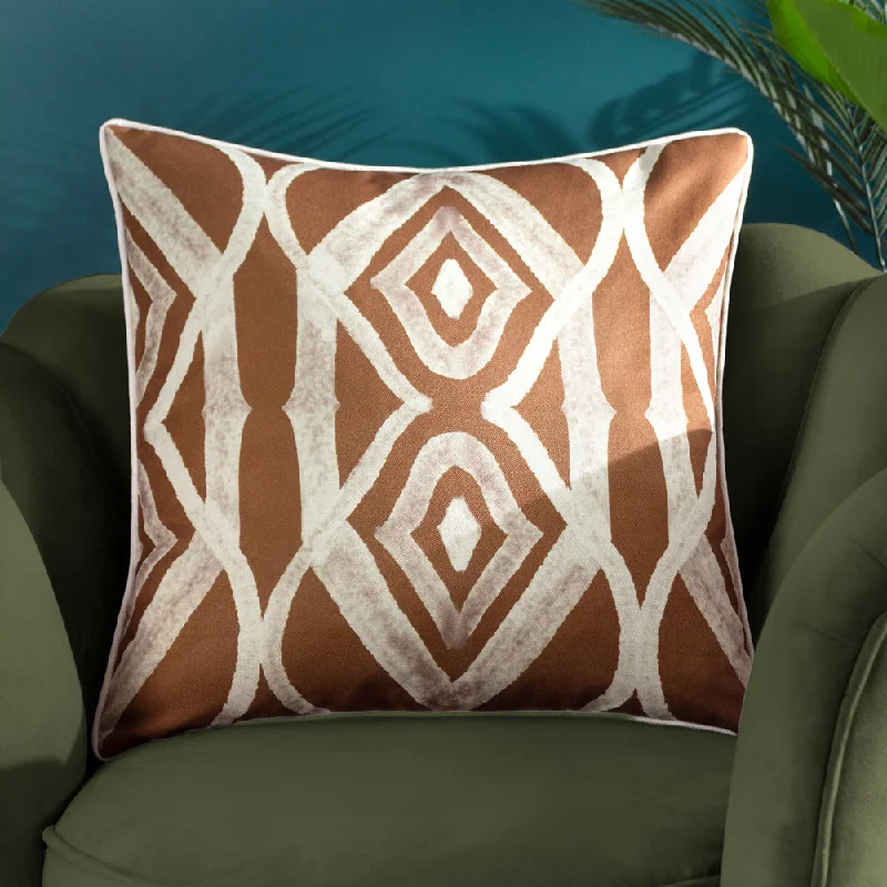 Cape Ikat Cushion Rust