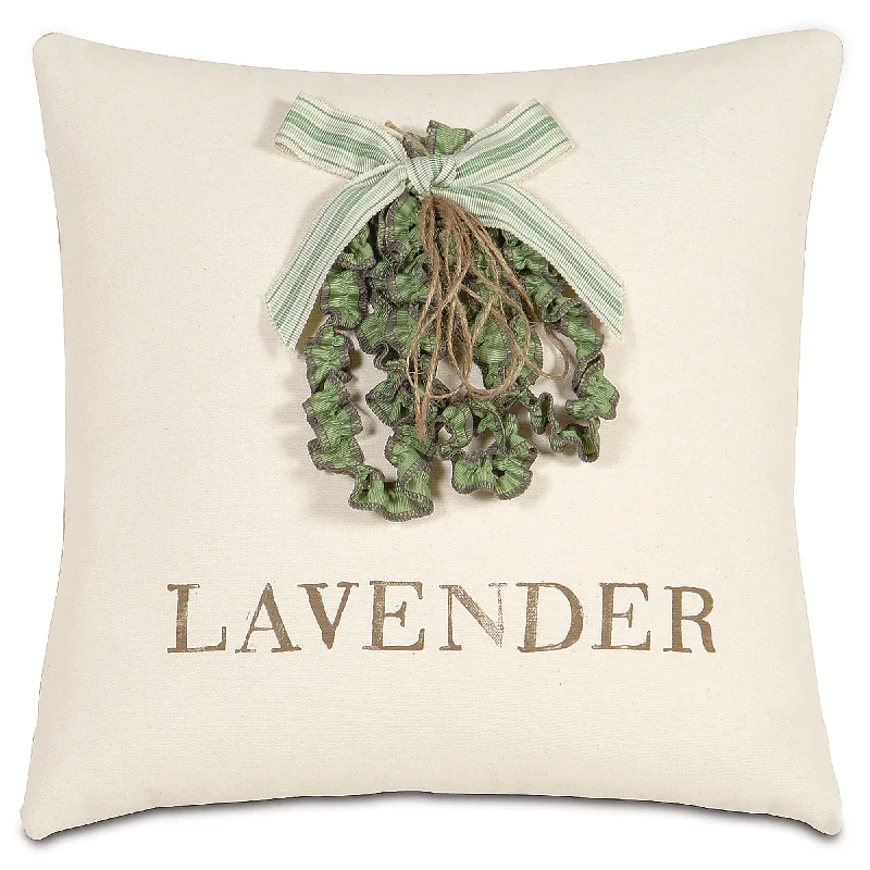 Garden Lavender Throw Pillow Cover 18x18