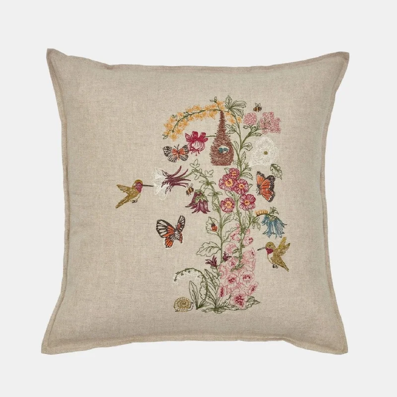 Hummingbird Vine Square Pillow