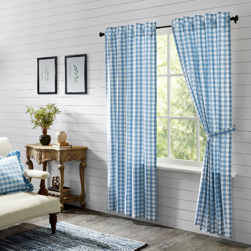 Annie Buffalo Blue Check Panel Set of 2 84x40 VHC Brands