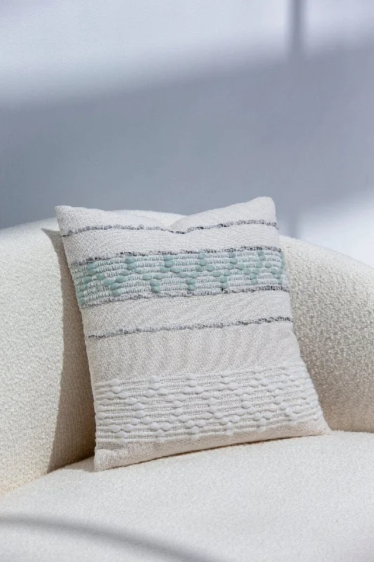 White & Grey Cushion with Filler (45x45 CM)