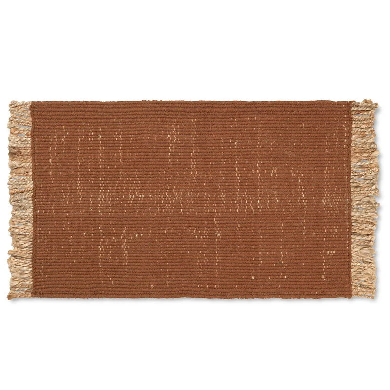 Block Mat, Brick/Natural