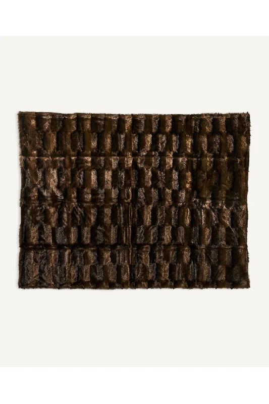 Brown Microfiber Throw Blanket | Vical Home Bison