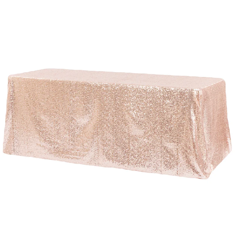 Glitz Sequin 90"x156" Rectangular Tablecloth - Blush/Rose Gold