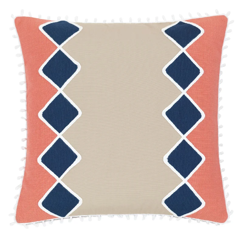 Blue Diamonds Outdoor Throw Pillow Cover 20x20