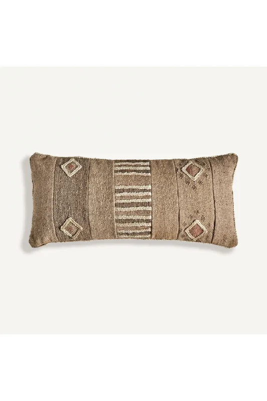 Brown Jute Rectangular Cushion | Vical Home Elgen