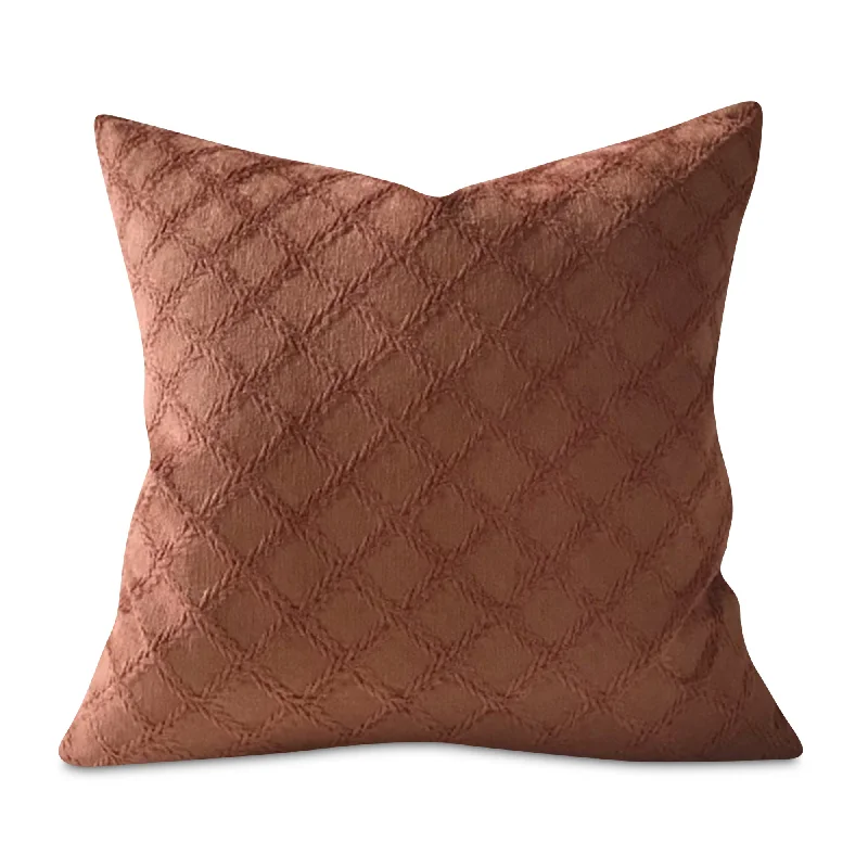 Rose Vale Diamond Textured Throw Pillow Cover 24x24